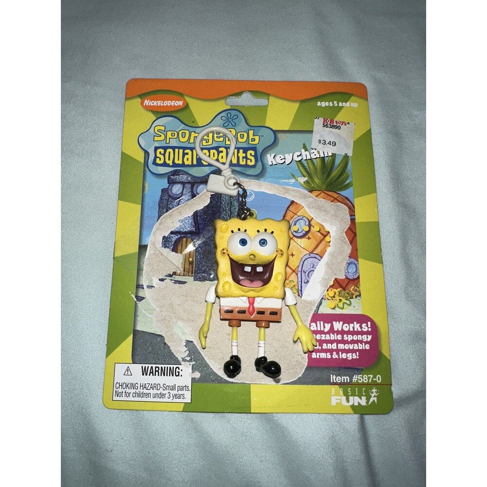 Vintage 2000 Nickelodeon SpongeBob SquarePants Keychain – Basic Fun